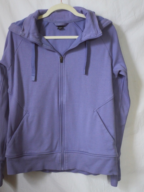 Athleta Triumph Hoodie Lavender Aurora Purple Fitted Size Large - Picture 3 of 8